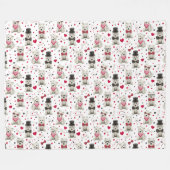 Witte Westie met Accessoires Whimsical Fleece Deken (Voorkant (Horizontaal))