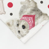 Witte Westie met Accessoires Whimsical Fleece Deken (Hoek)
