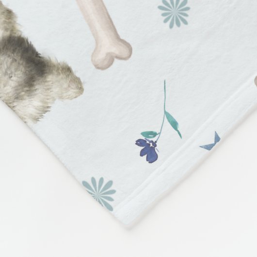 Witte Westie met Accessoires Whimsical Fleece Deken (Hoek)
