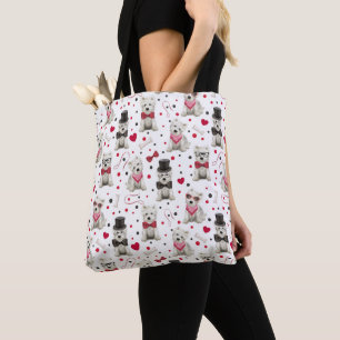 Witte Westie met Accessoires Whimsical Tote Bag