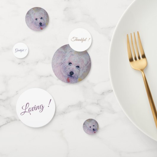 Witte Westie Puppy Verjaardag Confetti (Groep)