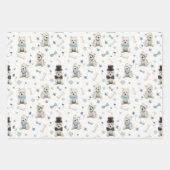 Witte Westies Met Accessoires Inpakpapier Vel (Voorkant 3)