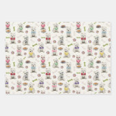 Witte Westies Met Accessoires Inpakpapier Vel (Voorkant)