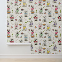 Witte Westies met Accessoires Whimsical