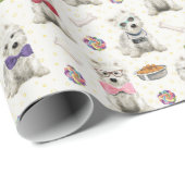Witte Westies met Accessoires Whimsical Cadeaupapier (Rol Hoek)