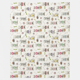 Witte Westies met Accessoires Whimsical Fleece Deken