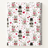 Witte Westies met Accessoires Whimsical Notitieboek (Achterkant)