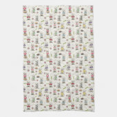 Witte Westies met Accessoires Whimsical Theedoek (Verticaal)