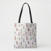 Witte Westies met gepersonaliseerde accessoires Tote Bag (Voorkant)