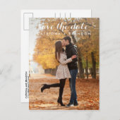 WITTE WHIMSISCHE SCHERPEN BEWAREN DE DATUM BRIEFKA AANKONDIGINGSKAART (Voorkant / Achterkant)