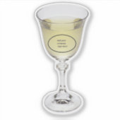 Witte Wijn Custom Cut Decal Sticker w / UW LOGO (Voorkant)