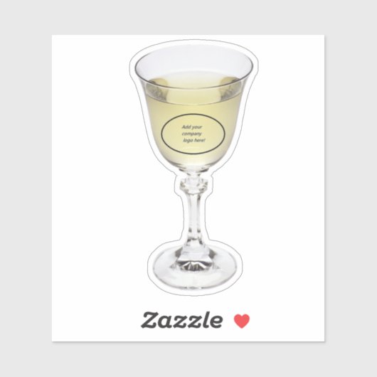 Witte Wijn Custom Cut Decal Sticker w / UW LOGO (Vel)