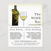 Witte wijn en druiven, wijnstang/wijnmoer Adverter Flyer (Voorkant)