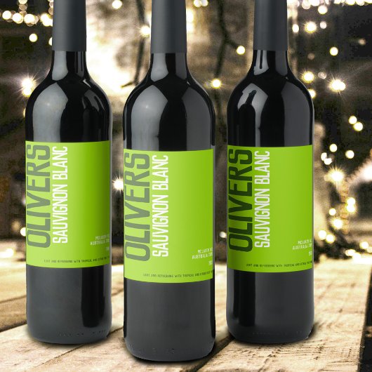 Witte wijn huis wijnmakers tekst op maat etiket