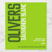 Witte wijn huis wijnmakers tekst op maat wijn etiket (Enkel label)