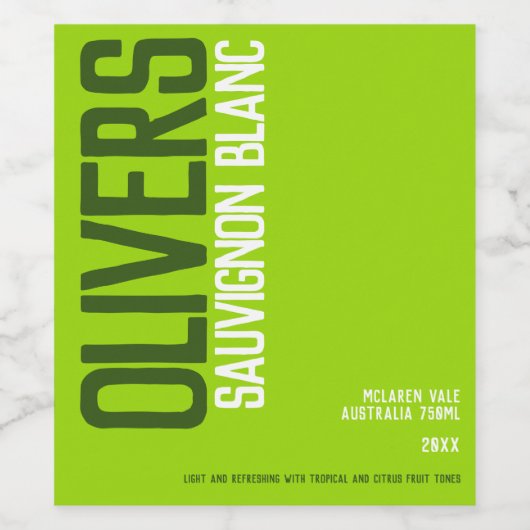 Witte wijn huis wijnmakers tekst op maat wijn etiket (Enkel label)