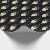 witte wijn in zwart glas cadeaupapier (Hoek)