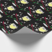 Witte Wijn Kerstmis Cadeaupapier (Hoek)