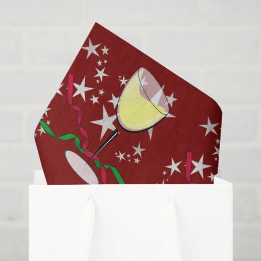 Witte Wijn Kerstmis Tissuepapier (Cadeauzakje)