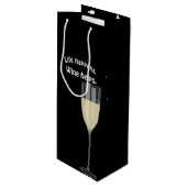 witte wijn met notering wijn cadeautas (Voorkant Gekanteld)