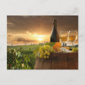 witte wijn met vat op wijngaarden in Chianti Briefkaart (Voorkant)