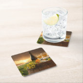 witte wijn met vat op wijngaarden in Chianti Kartonnen Onderzetters (Insitu)