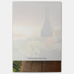 witte wijn met vat op wijngaarden in Chianti Post-it® Notes
