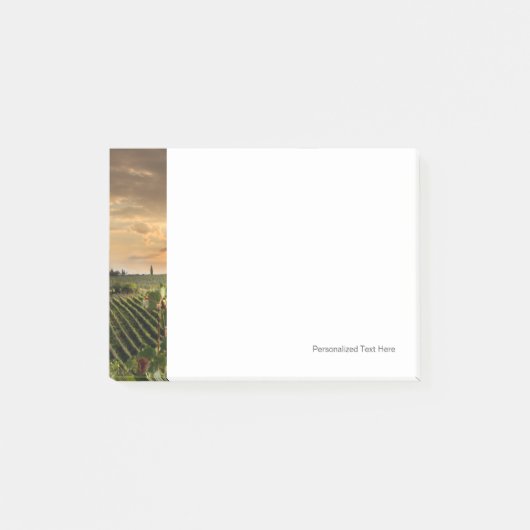 witte wijn met vat op wijngaarden in Chianti Post-it® Notes (Voorkant)