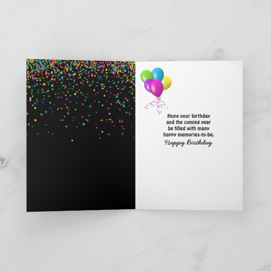 witte wijn met verjaardagscetti kaart (Binnen)