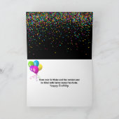 witte wijn met verjaardagscetti kaart (Binnen)