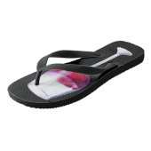 Witte wijn rode bril Waterverf zwart Teenslippers (Schuin)