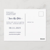 WITTE WIJN & ROZEN Save The Date Briefkaart (Achterkant)
