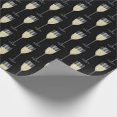 witte wijn van stengelglas cadeaupapier (Hoek)