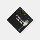Witte Wijn Verjaardag en Confetti Servetten (Hoek)