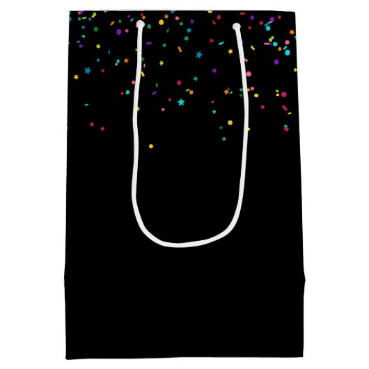 Witte wijn verjaardag medium cadeauzakje (Achterkant)