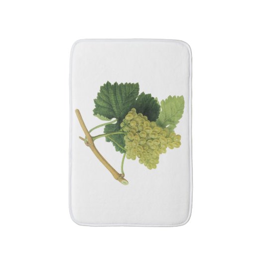 Witte wijndruiven op de wijnstok,  voedingsvruchte badmat (Voorkant Verticaal)