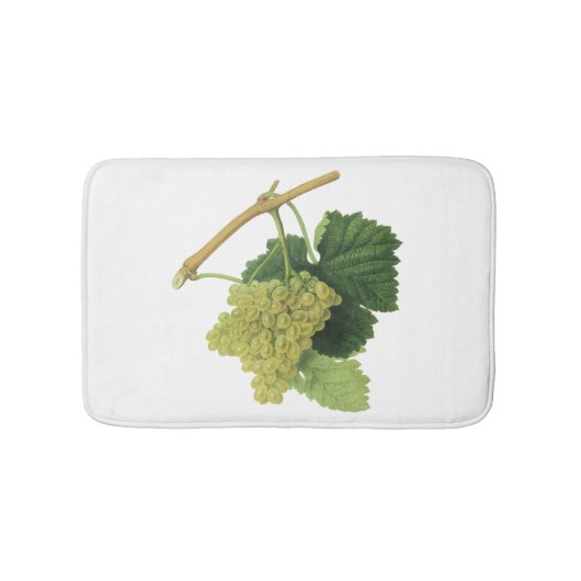 Witte wijndruiven op de wijnstok,  voedingsvruchte badmat (Voorkant)