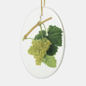 Witte wijndruiven op de wijnstok,  voedingsvruchte keramisch ornament (Links)
