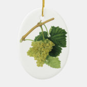 Witte wijndruiven op de wijnstok,  voedingsvruchte keramisch ornament (Voorkant)