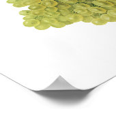 Witte wijndruiven op de wijnstok, voedingsvruchte poster (Hoek)