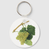 Witte wijndruiven op de wijnstok,  voedingsvruchte sleutelhanger (Achterkant)