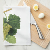 Witte wijndruiven op de wijnstok,  voedingsvruchte theedoek (Quarter Fold)