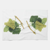 Witte wijndruiven op de wijnstok,  voedingsvruchte theedoek (Horizontaal)