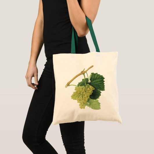 Witte wijndruiven op de wijnstok,  voedingsvruchte tote bag (Voorkant (product))