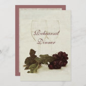 Witte wijnglazen en -druiven - repetitief diner kaart (Voorkant / Achterkant)