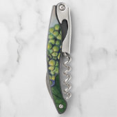 Witte wijnoversteekdruiven Kunst Gepersonaliseerde Kurkentrekker (Achterkant)