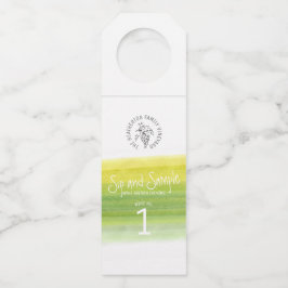 Witte wijnproeverij fles aantal labels