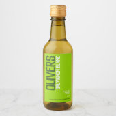 Witte wijntinten van groene wijnmakers tekst mini wijn etiket (Voorkant)