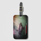 Witte wijzerhaai onder water bagagelabel (Voorkant (verticaal))