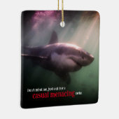 Witte wijzerhaai onder water keramisch ornament (Rechts)